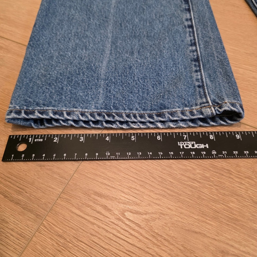 Uniqlo Wide Straight High Rise Jeans Womens Size 26 Blue Kaihara Denim 29x30 - Picture 8 of 10